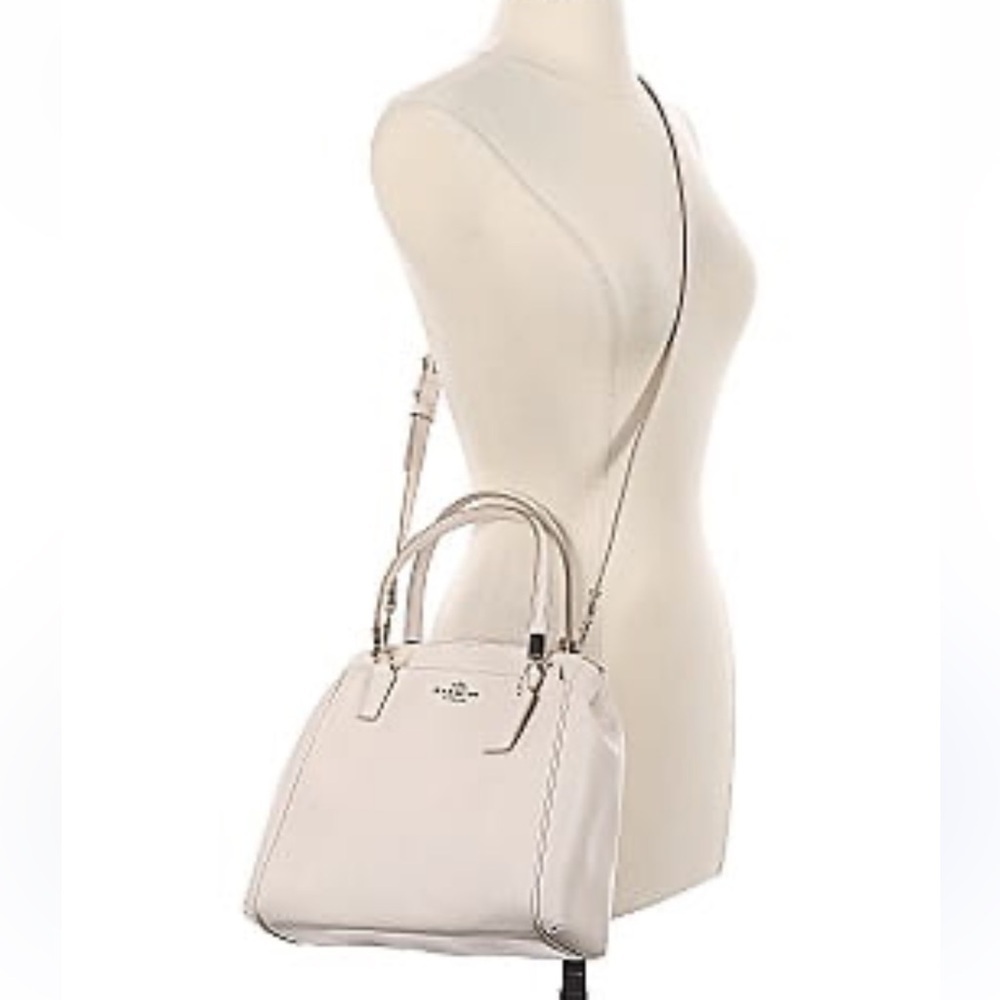 COACH Minetta Taupe Crossgrain Leather Crossbody/Satchel